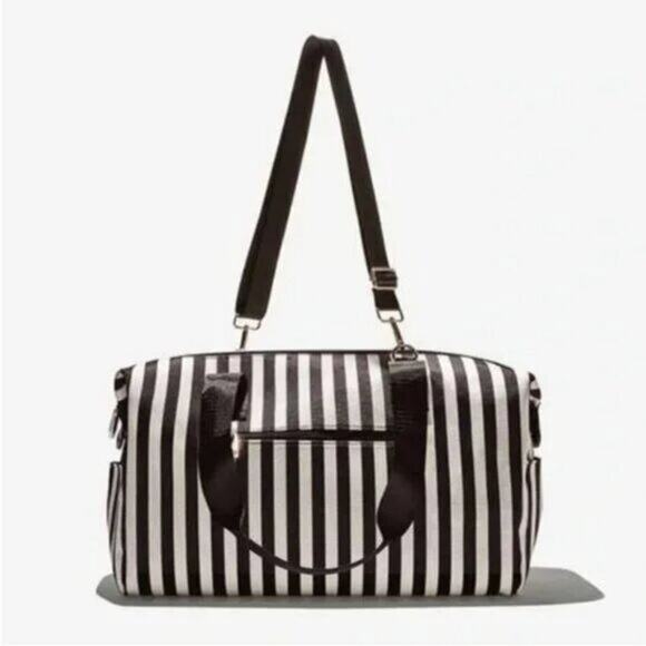 Alice + Olivia Handbags - Alice & Olivia By‎ Stacey Bendet Black & White Striped Duffel Bag NWT